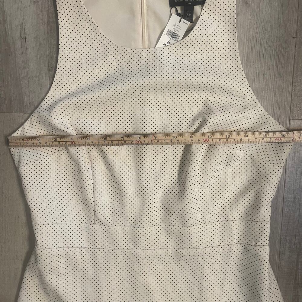 Banana Republic Factory PRINT RUFFLE-HEM SHEATH DRESS size 6P - Picture 6 of 15